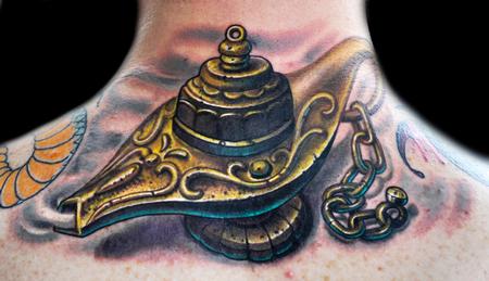 Nate Beavers - Magical Genie Lamp Tattoo